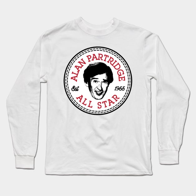 Alan Partridge All Star Converse Logo Long Sleeve T-Shirt by duniakubaby